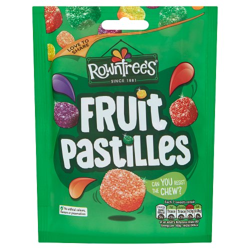 ROWNTREES FRUIT PASTILLES POUCH 143g x 10