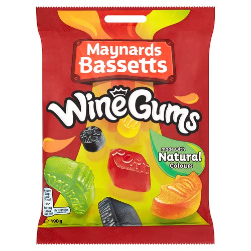 MAYNARDS BASSETTS WINE GUMS 165G BAG X 10