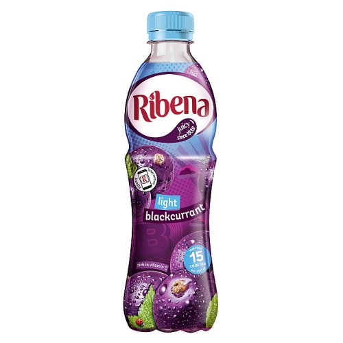 RIBENA BLACKCURRANT **LIGHT** 500ML X 12