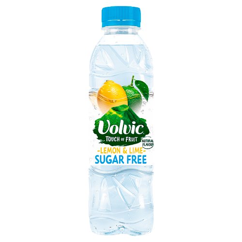 VOLVIC LEMON & LIME * SUGAR FREE * 500ML X 12