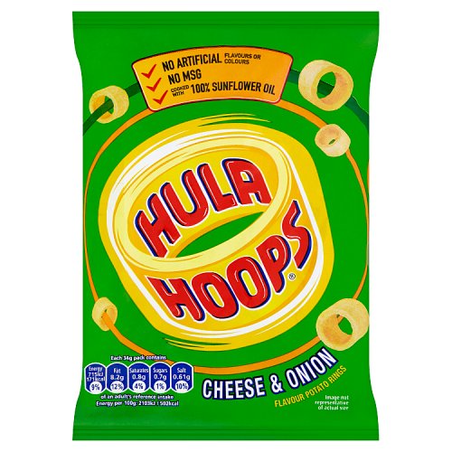 HULA HOOPS CHEESE & ONION X 32