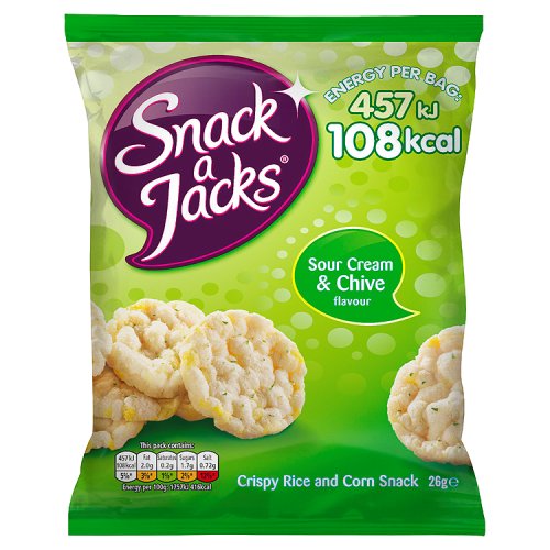 SNACK A JACKS SOUR CREAM & CHIVE x 24