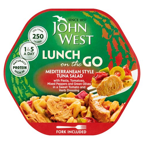 JOHN WEST LIGHT LUNCH TUNA MEDITERRANEAN x 6