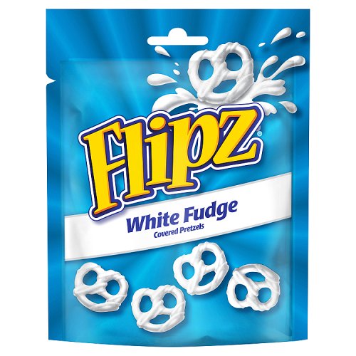 FLIPZ POUCHES WHITE FUDGE PRETZELS 90G X 6