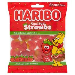 HARIBO SQUIDGY STRAWBS 160G X 12