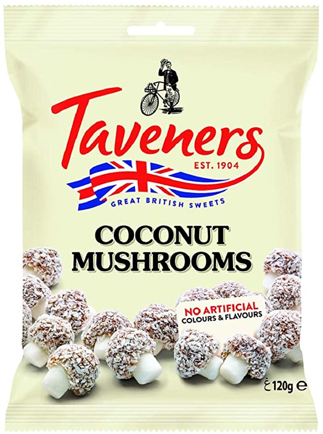 TAVENERS COCONUT MUSHROOMS BAG 120G x 12