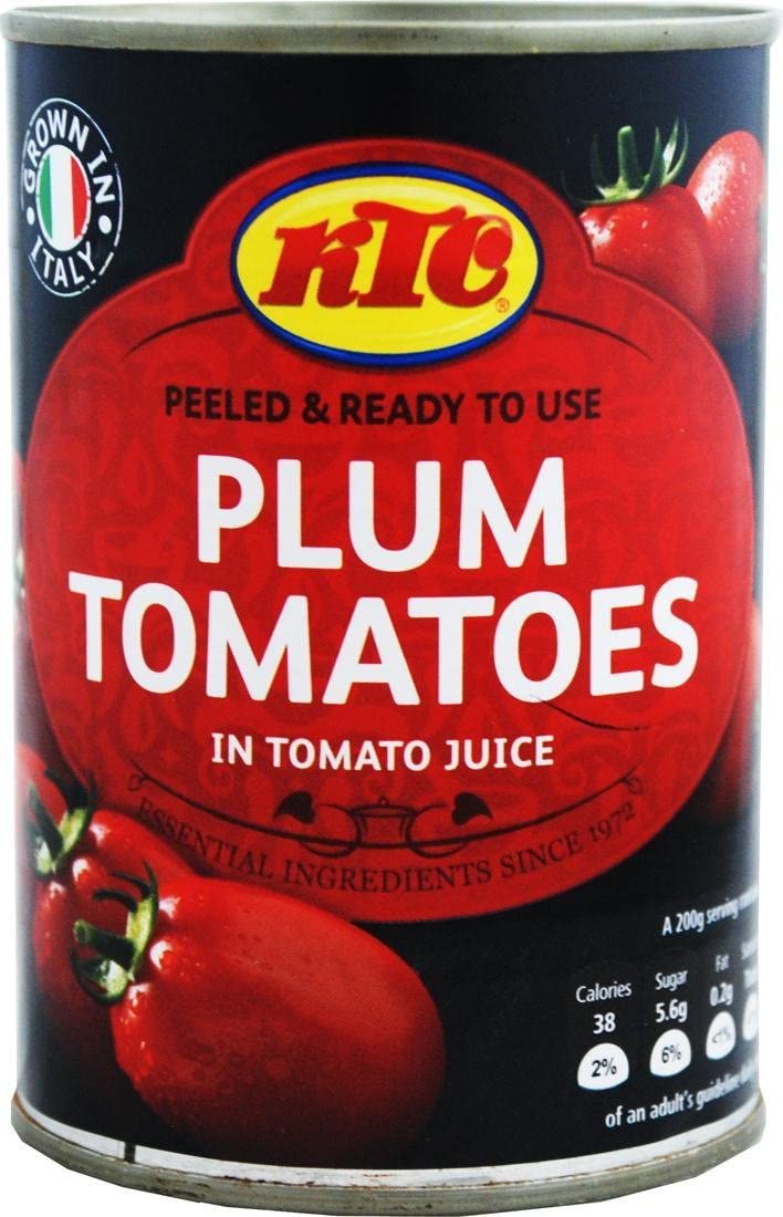 KTC PEELED PLUM TOMATOES 400G X 12