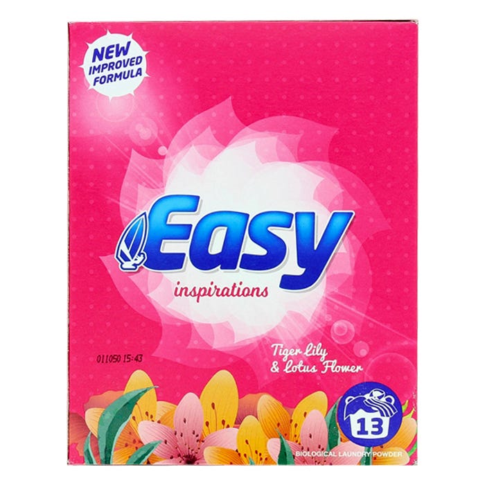 EASY LAUNDRY POWDER BIO LILY & LOTUS 13W 804G X 6