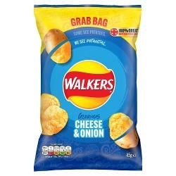 WALKERS GRAB BAG CHEESE & ONION 45g x 32