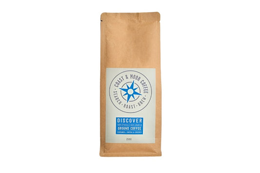COAST AND MOOR 250G DISCOVER GROUND COFFEE X 6