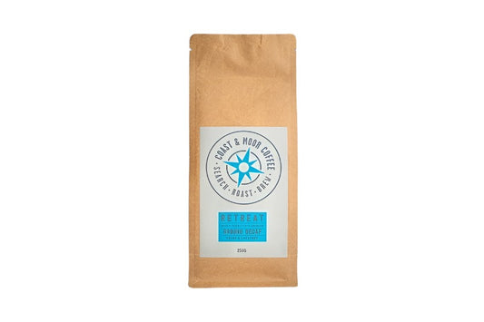COAST AND MOOR 250G RETREAT GROUND DECAF X 6