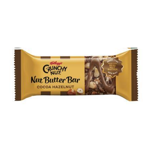 KELLOGGS CRUNCHY NUT BUTTER BAR HAZELNUT 45g x 12