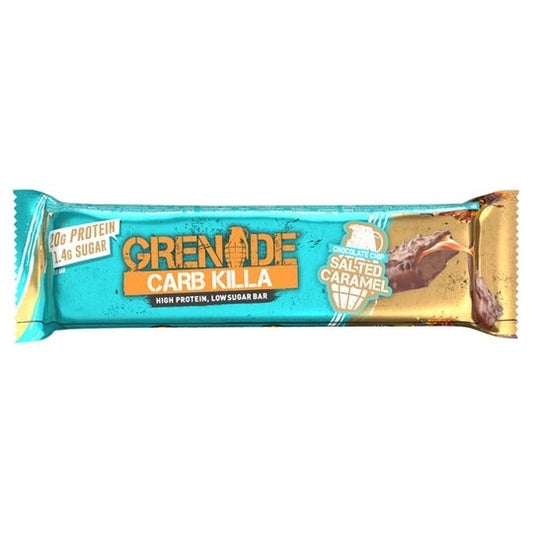GRENADE BARS SALTED CARAMEL CHOC CHIP 60G X 12