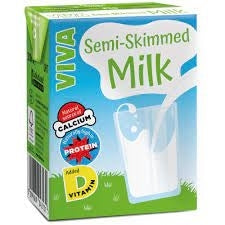 VIVA SEMI SKIMMED MILK 200ml x 27