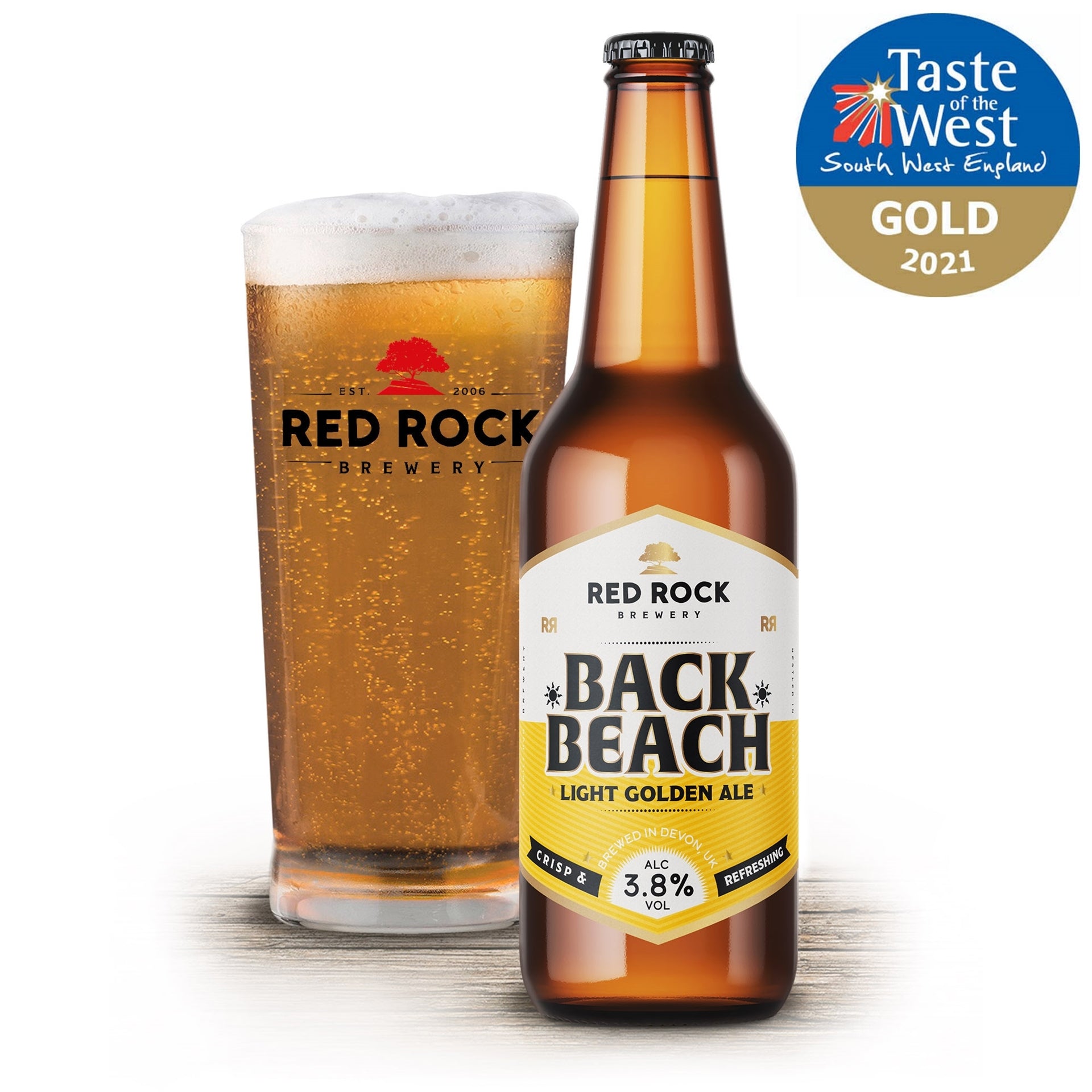 RED ROCK BACK BEACH (GOLDEN) 3.8% 500ml x 8