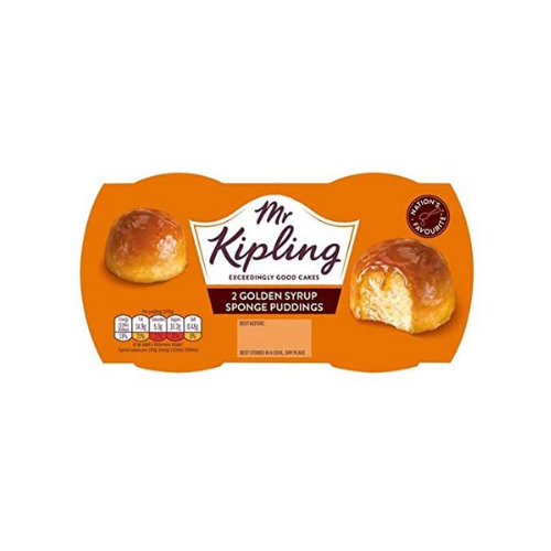 MR KIPLING GOLDEN SYRUP SPONGE 95g TWIN PACK X 4