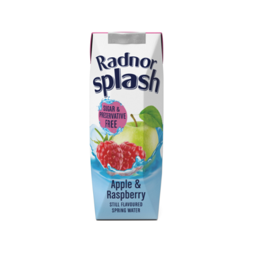 RADNOR SPLASH APPLE & RASPBERRY TETRA 250ml x 24