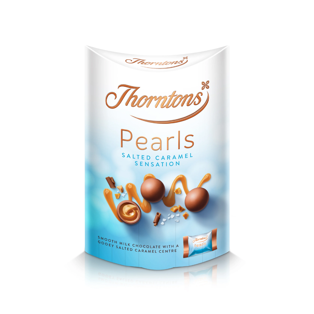 THORNTONS PEARLS SALTED CARAMEL 167g x 4