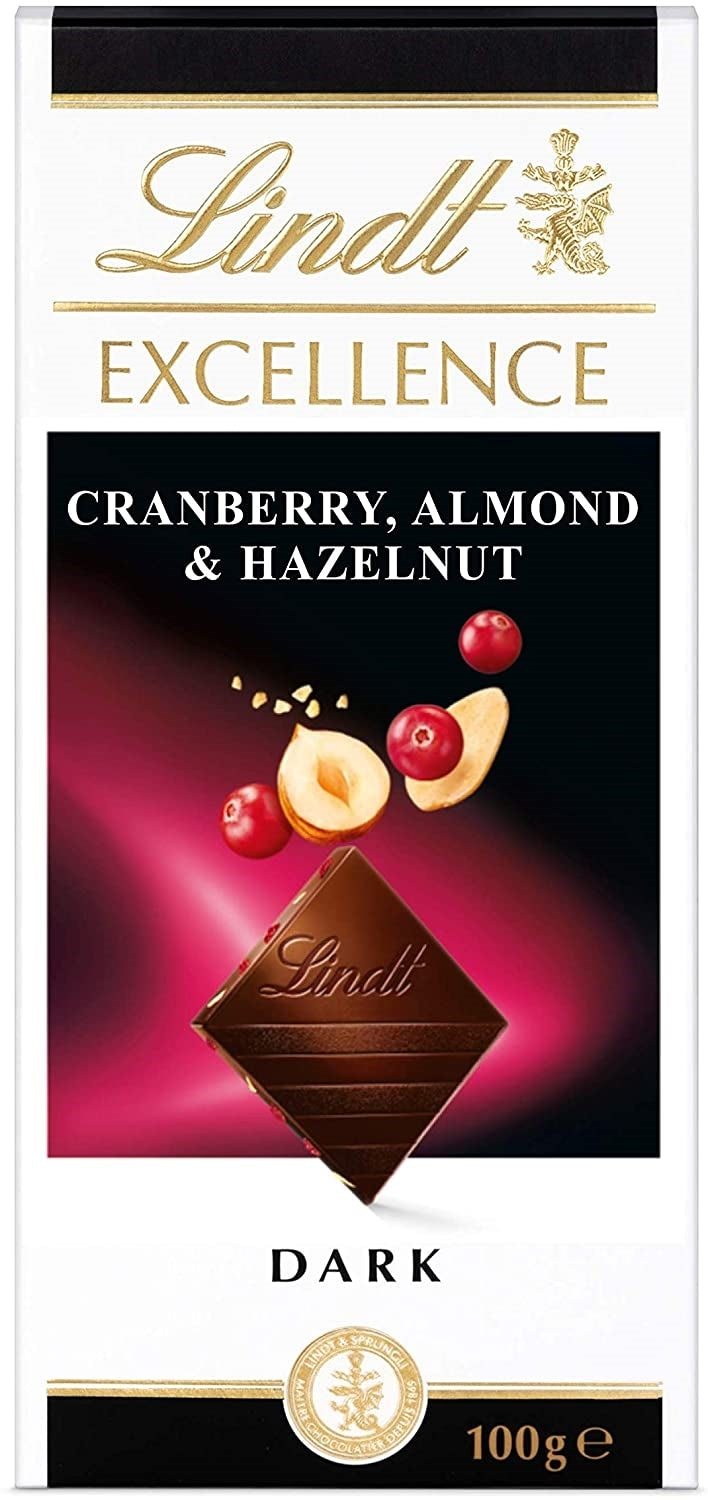 LINDT EXCELLENCE CRAN/ALMOND/HAZEL 100G X 20