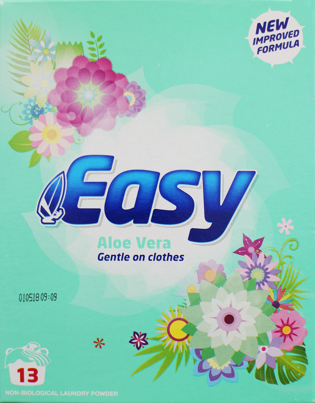 EASY LAUNDRY POWDER NON BIO ALOE VERA 13W 884G X 6