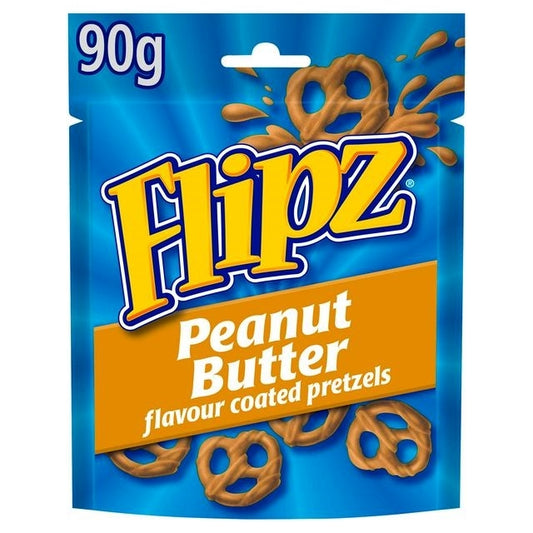 FLIPZ POUCHES PEANUT BUTTER PRETZELS 90g x 6