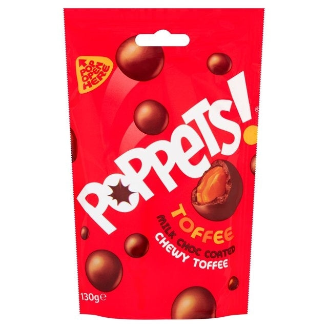 POPPETS TOFFEE POUCH 130G x 9