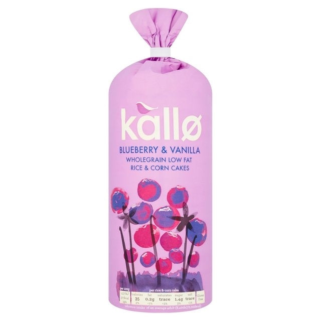 KALLO BLUEBERRY & VANILLA RICE/CORN CAKE 120g x 6