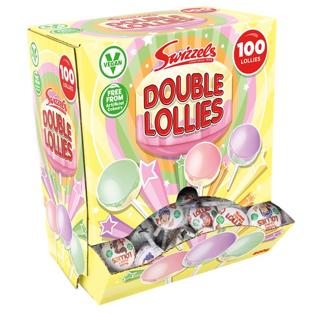 SWIZZELS DOUBLE LOLLIES DISPENSER X 100