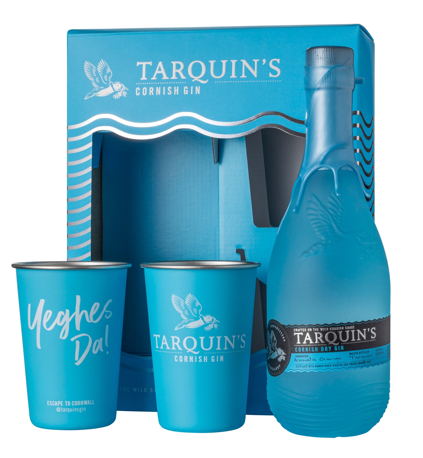 TARQUINS GIFT CORNISH 70cl + 2 METAL TINS x 3