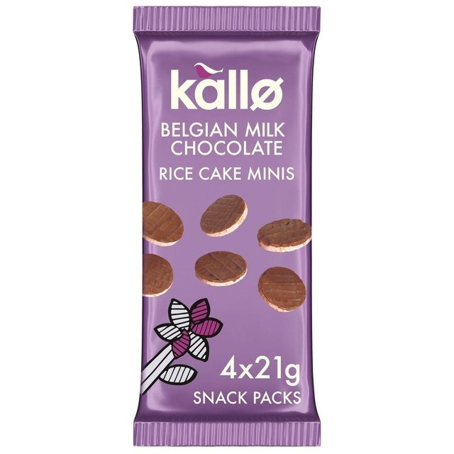 KALLO MINI MILK CHOC RICE CAKES 84g 4PK x 9