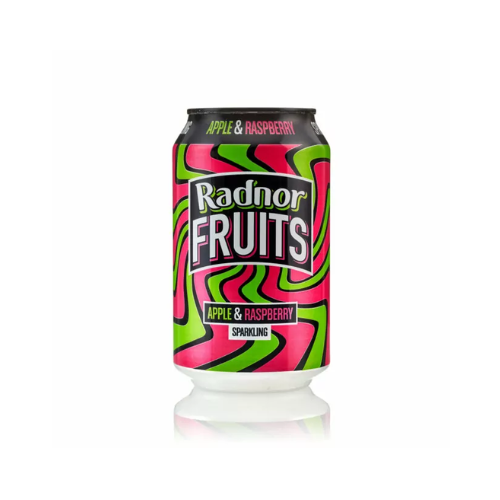 RADNOR FRUIT SPARK APPLE & RASP CAN 330ml x 24