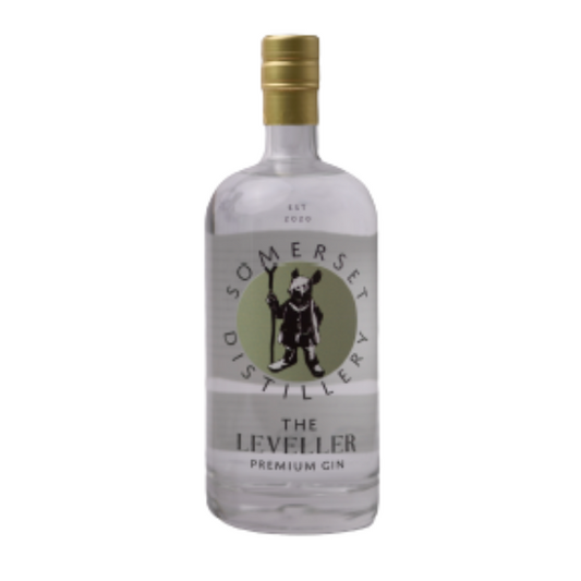 A bottle of Somerset Distillery Leveler Gin 70cl.