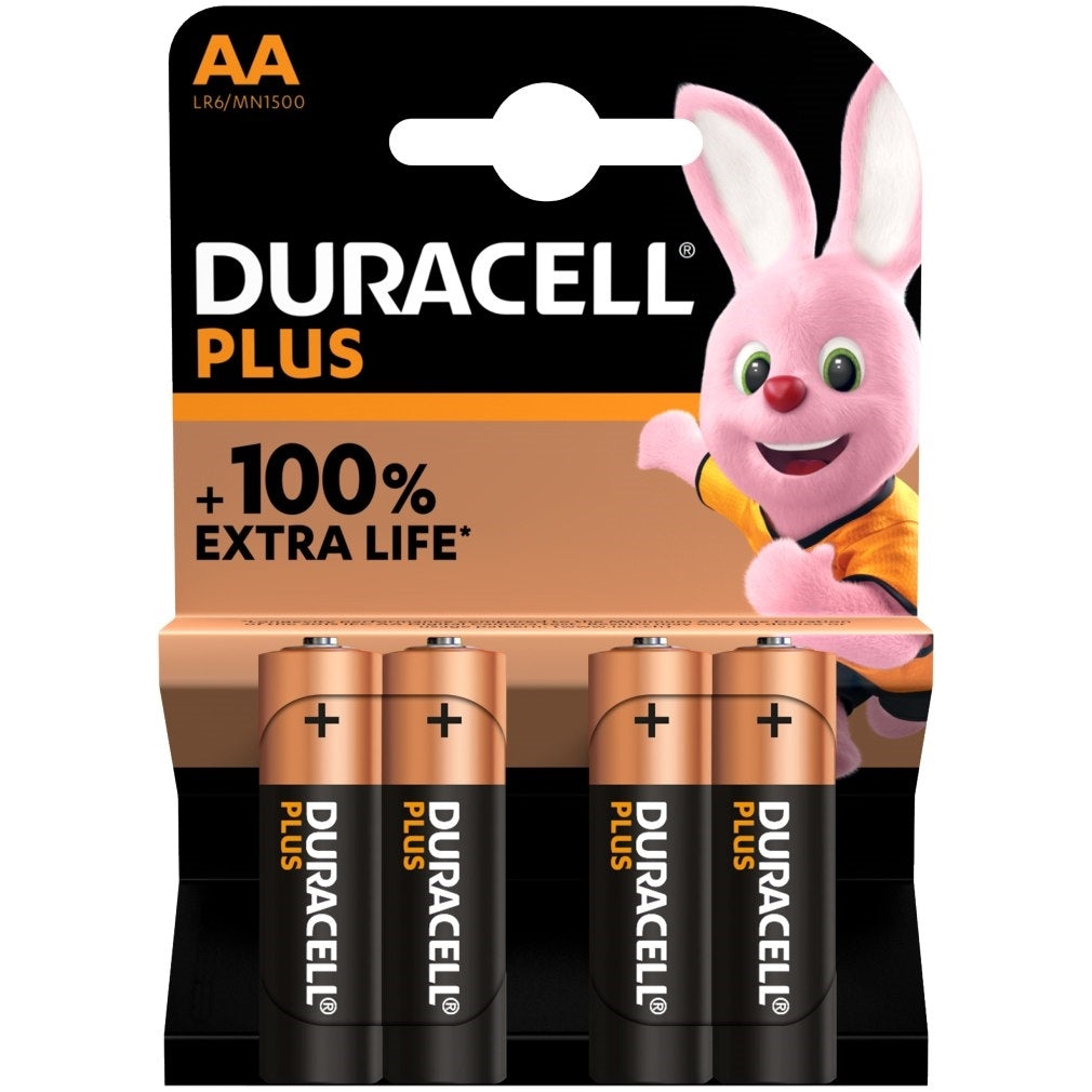 DURACELL PLUS * AA * 4 PACK x 20