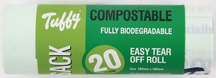 COMPOSTABLE TUFFY 7LTR CADDY LINER ROLL 20 x 25