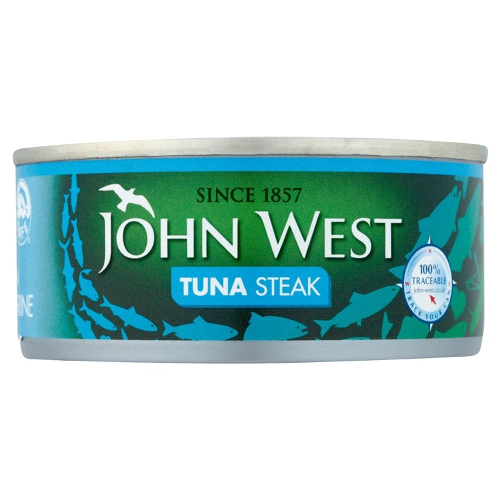 JOHN WEST TUNA STEAKS IN BRINE 160g x 12