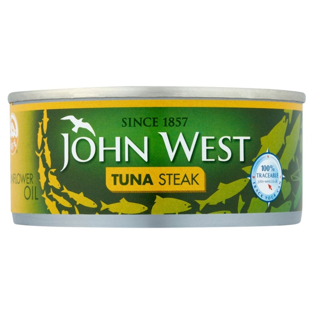 JOHN WEST TUNA STEAKS IN S/F OIL 160g x 12