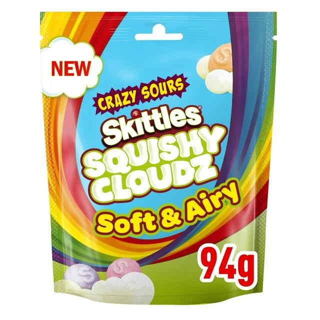 SKITTLES SQUISHY SOUR CLOUDS POUCH 94G X 18 **11/5