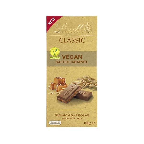 LINDT CLASSIC VEGAN SALTED CARAMEL 100g x 20