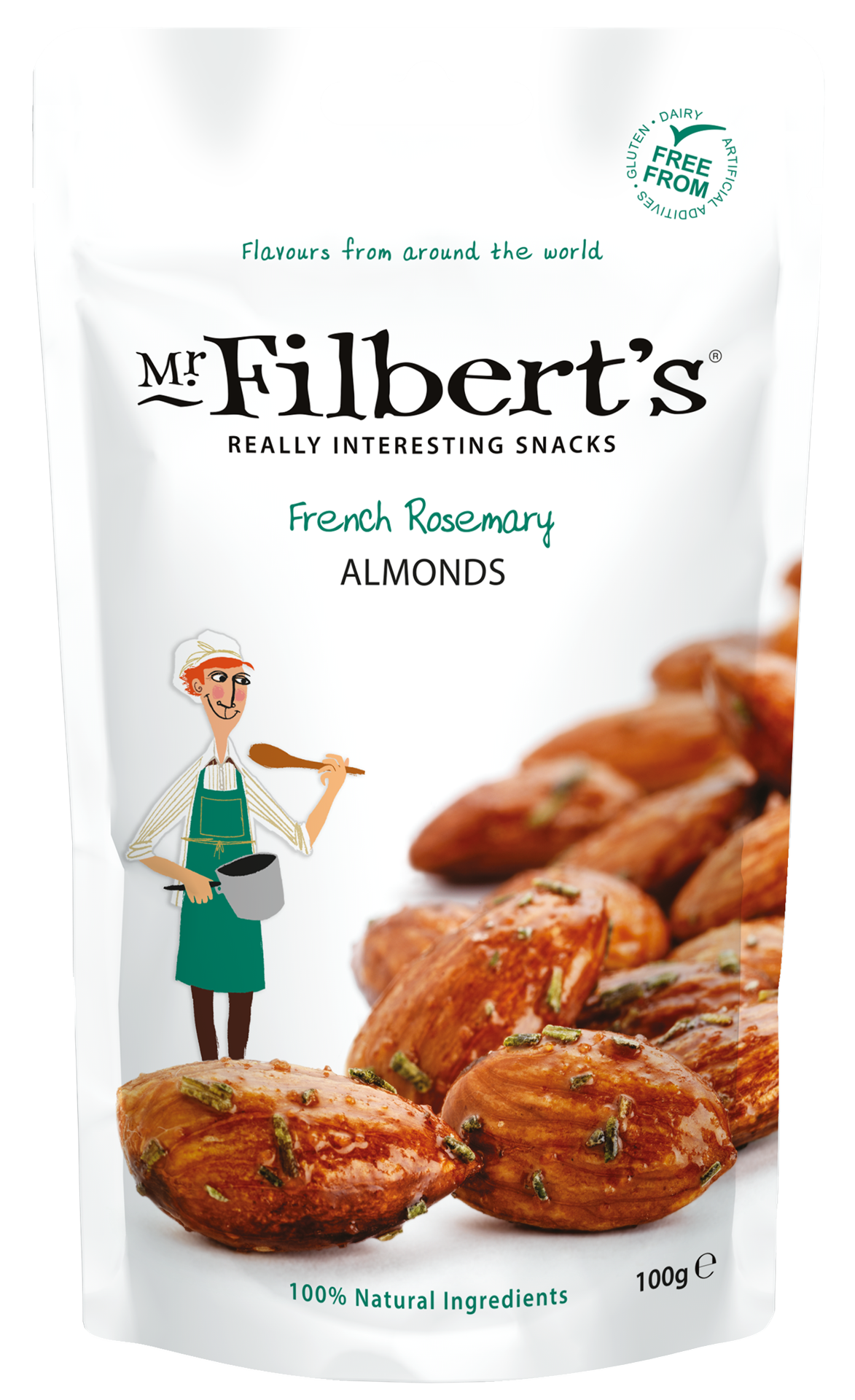 FILBERTS FRENCH ROSEMARY ALMONDS 100g x 12