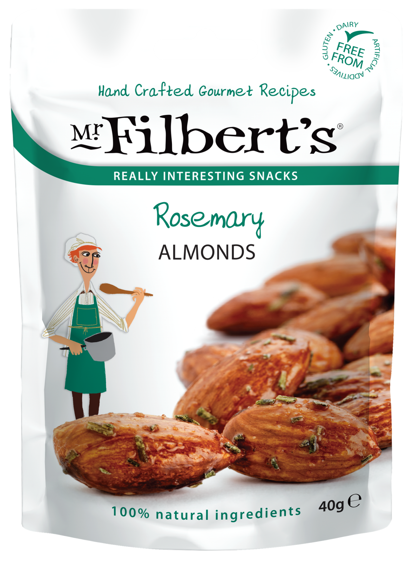 FILBERTS ROSEMARY ALMONDS 40g x 20