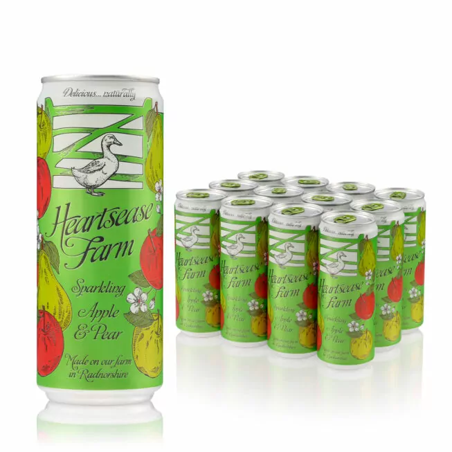 HEARTSEASE APPLE AND PEAR CANS 330ML X 12