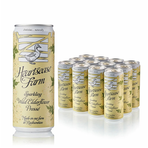 HEARTSEASE ELDERFLOWER CANS 330ml x 12