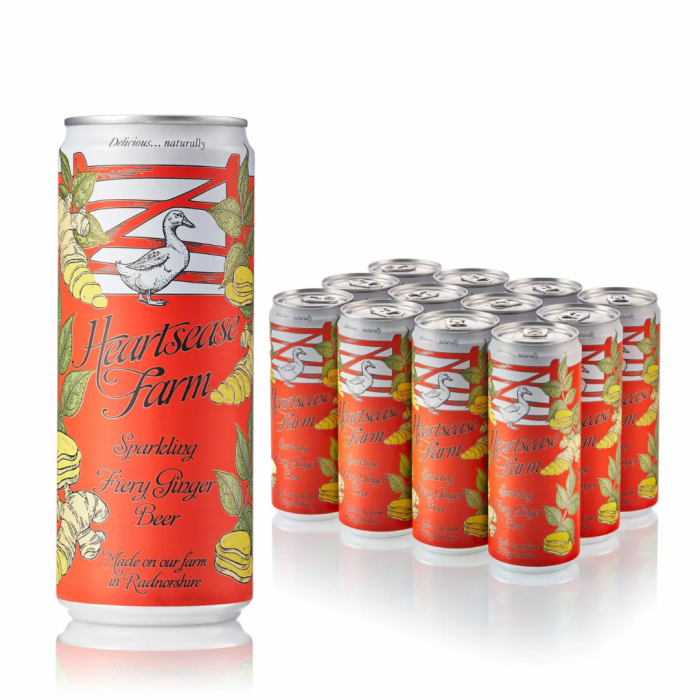 HEARTSEASE TRADITIONAL GINGER BEER CANS 330ml x 12