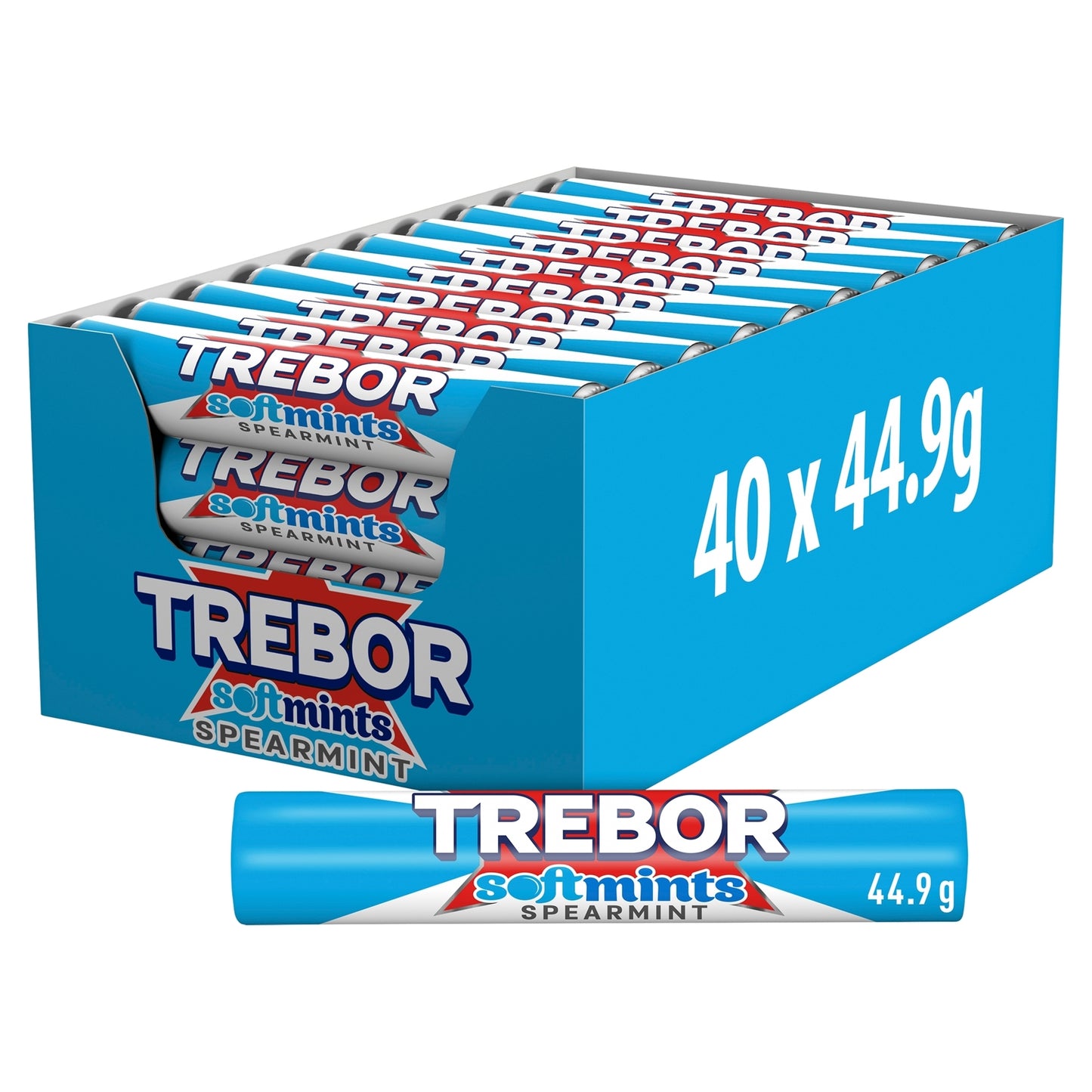 TREBOR SOFTMINTS SPEARMINT BLUE X 40