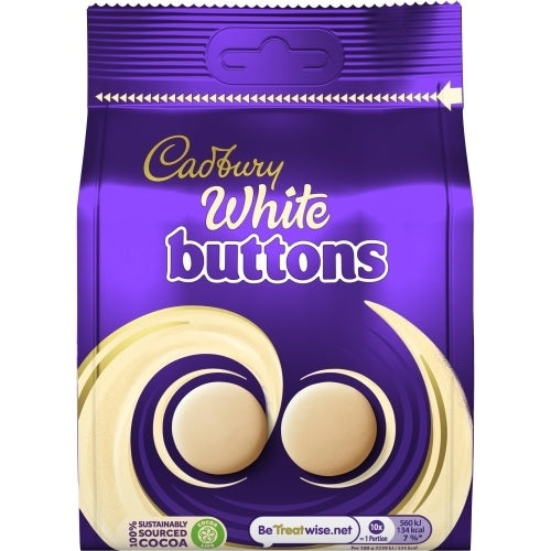 CADBURY WHITE GIANT BUTTONS 110G X 10