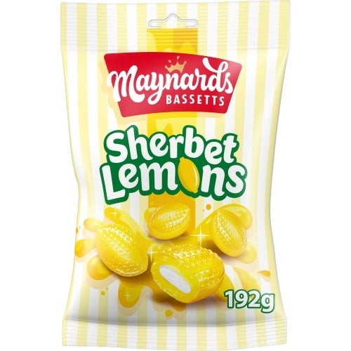 MAYNARDS BASSETTS SHERBET LEMONS 192G BAG X 12