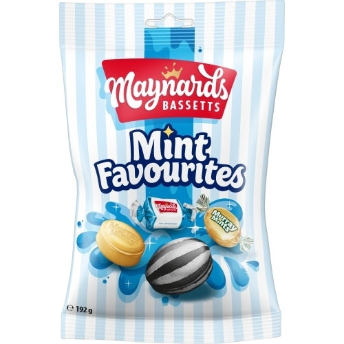 MAYNARDS BASSETTS MINT FAVORITES 192G BAG X 12