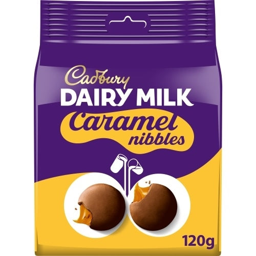 CADBURY CARAMEL NIBBLES POUCH 120G x10