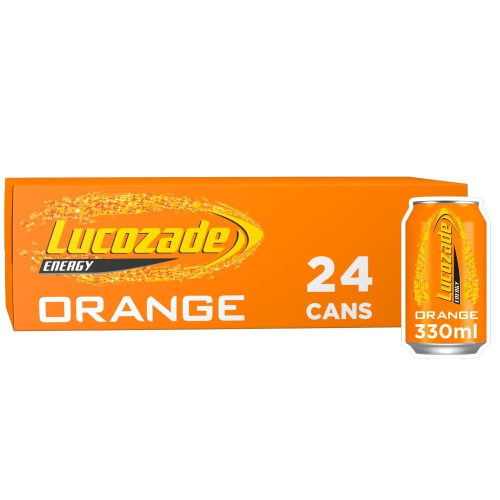 LUCOZADE ORANGE CANS 330ML X 24