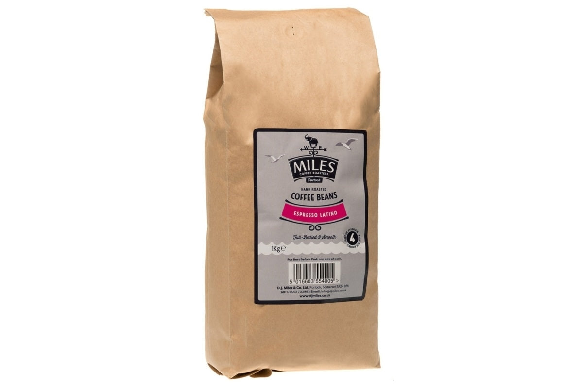 MILES ESPRESSO LATINO BEANS 1KG X 10 (1 BOX)